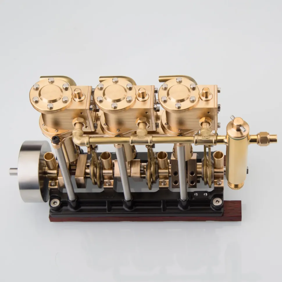 KACIO LS3-13S Steam Engine 3-cylinder Reciprocating Engine with Oil Cup Reverse Rotation Steam Model Boat