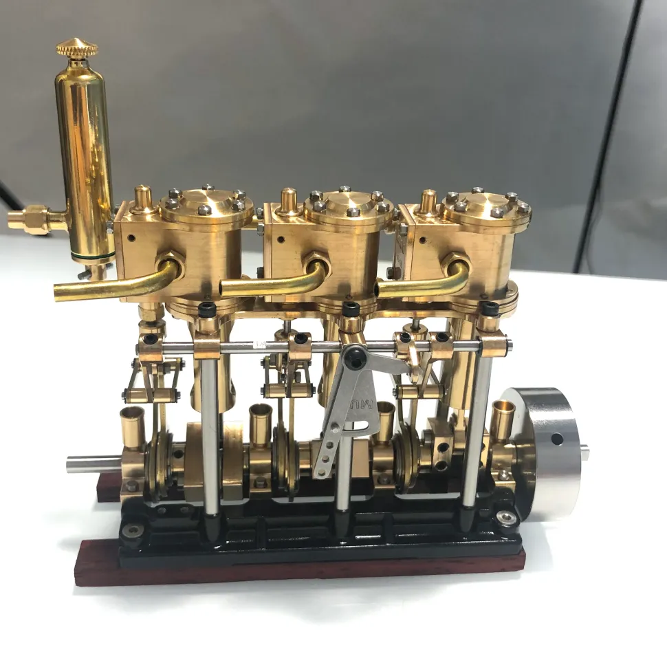 KACIO LS3-13S Steam Engine 3-cylinder Reciprocating Engine with Oil Cup Reverse Rotation Steam Model Boat