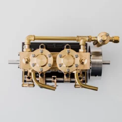 KACIO LS2-13S Vertical Steam Engine 2-cylinder Reciprocating Steam Engine with Oil Cup Reverse Rotation Steam Model Boat