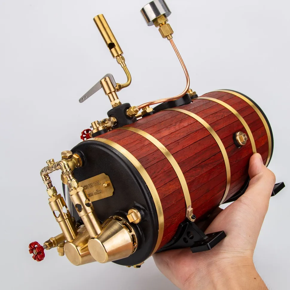 KACIO WS100L 850mL Horizontal Steam Boiler for Model Ship Steam Engine