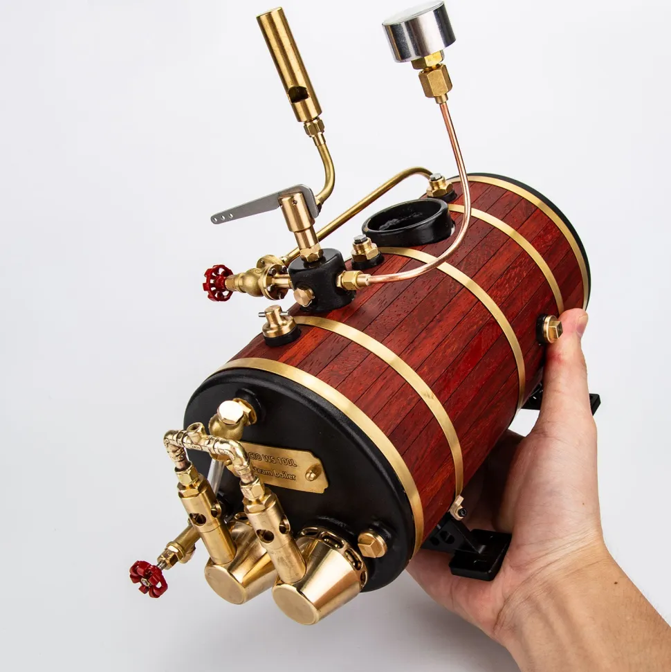 KACIO WS100L 850mL Horizontal Steam Boiler for Model Ship Steam Engine