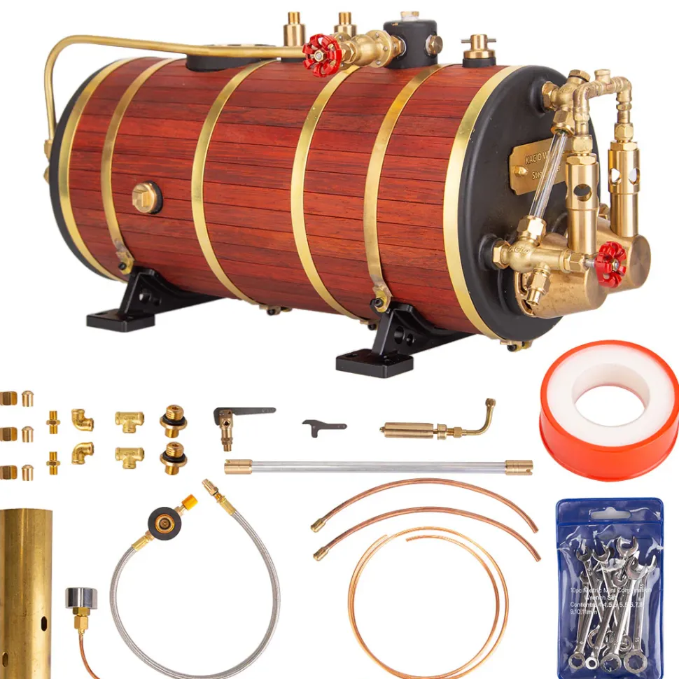 KACIO WS100XL 1000mL Horizontal Steam Boiler for Model Ship Steam Engine