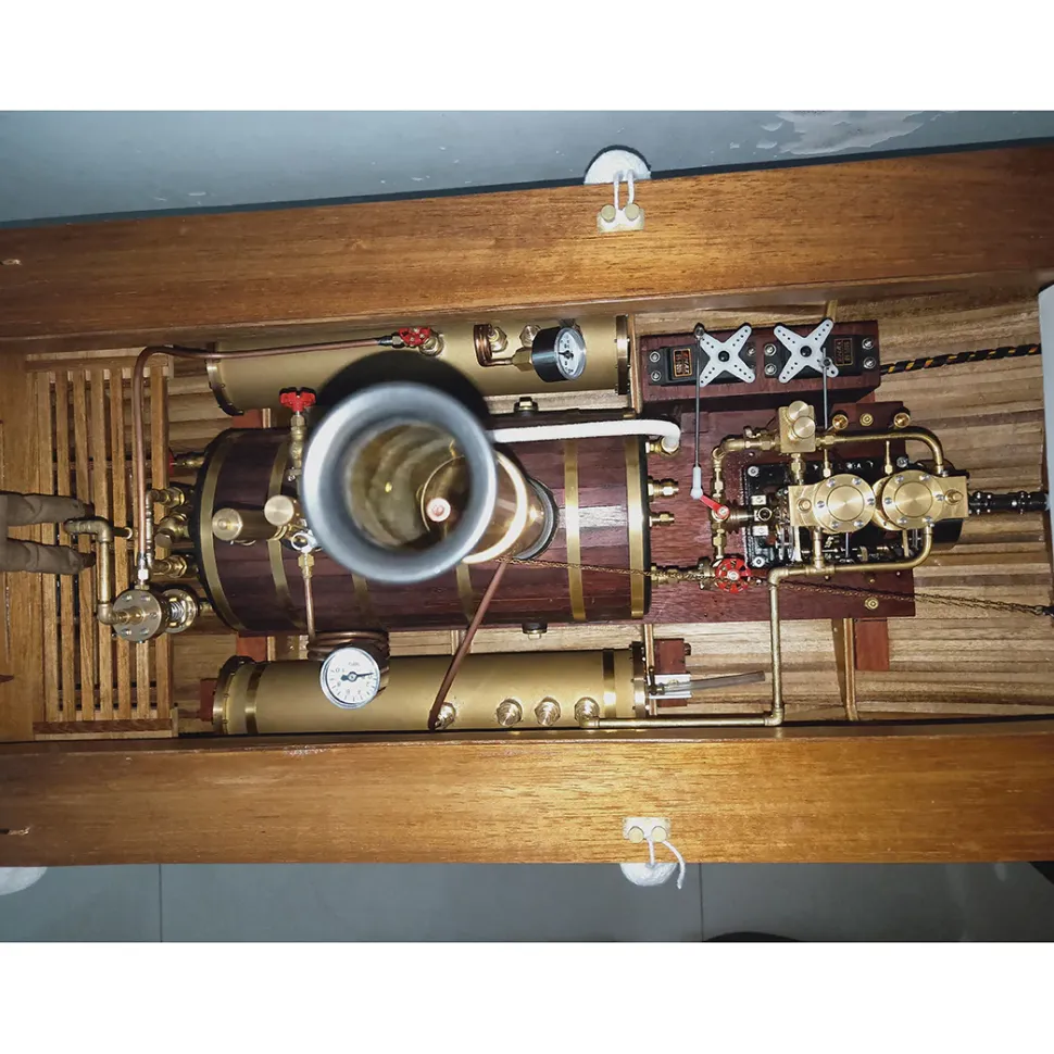 KACIO WS100XL 1000mL Horizontal Steam Boiler for Model Ship Steam Engine