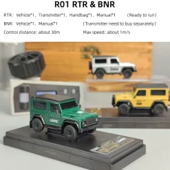 LDARC R01 1/64 Scale 2.4G RC Electric Mini Climbing Car Model with Interactive Light Set
