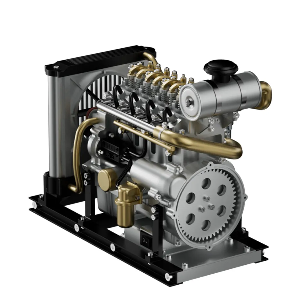 L4 Diesel Engine Model Kit that Works - Build Your Own Diesel Engine - TECHING 1: 10 Full Metal Mini L4 4 Cylinder Engine OHV Inline 4 Cylinder Engine Model Kit 300+PCS