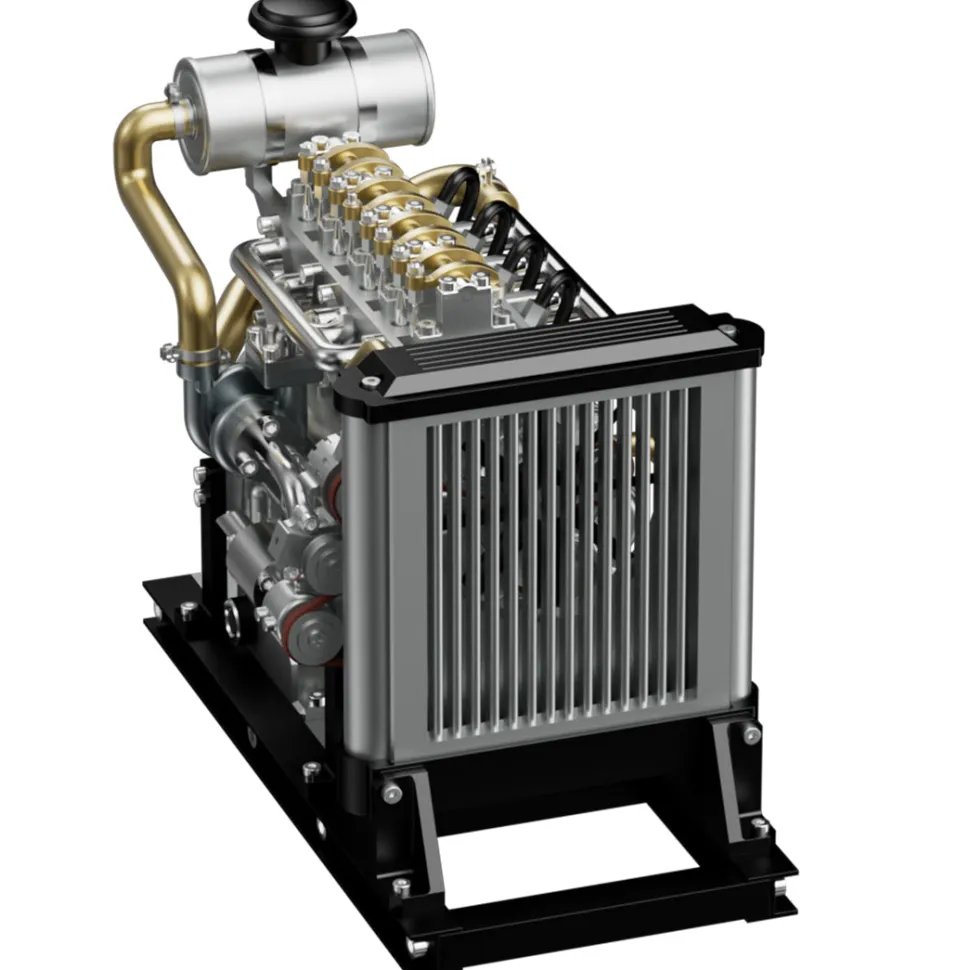 L4 Diesel Engine Model Kit that Works - Build Your Own Diesel Engine - TECHING 1: 10 Full Metal Mini L4 4 Cylinder Engine OHV Inline 4 Cylinder Engine Model Kit 300+PCS