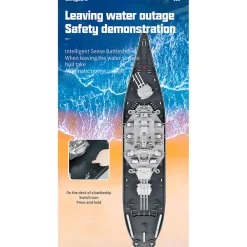 LHD-881 1/390 2.4G RC Electric High-Frequency Twin-Engine Battleship Model