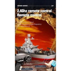 LHD-881 1/390 2.4G RC Electric High-Frequency Twin-Engine Battleship Model
