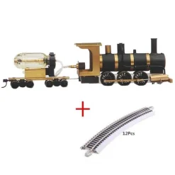 Live Steam Locomotive Model Train Engine 1:87 Ho Scale with Steam Engine Boiler Fuel Tank Track