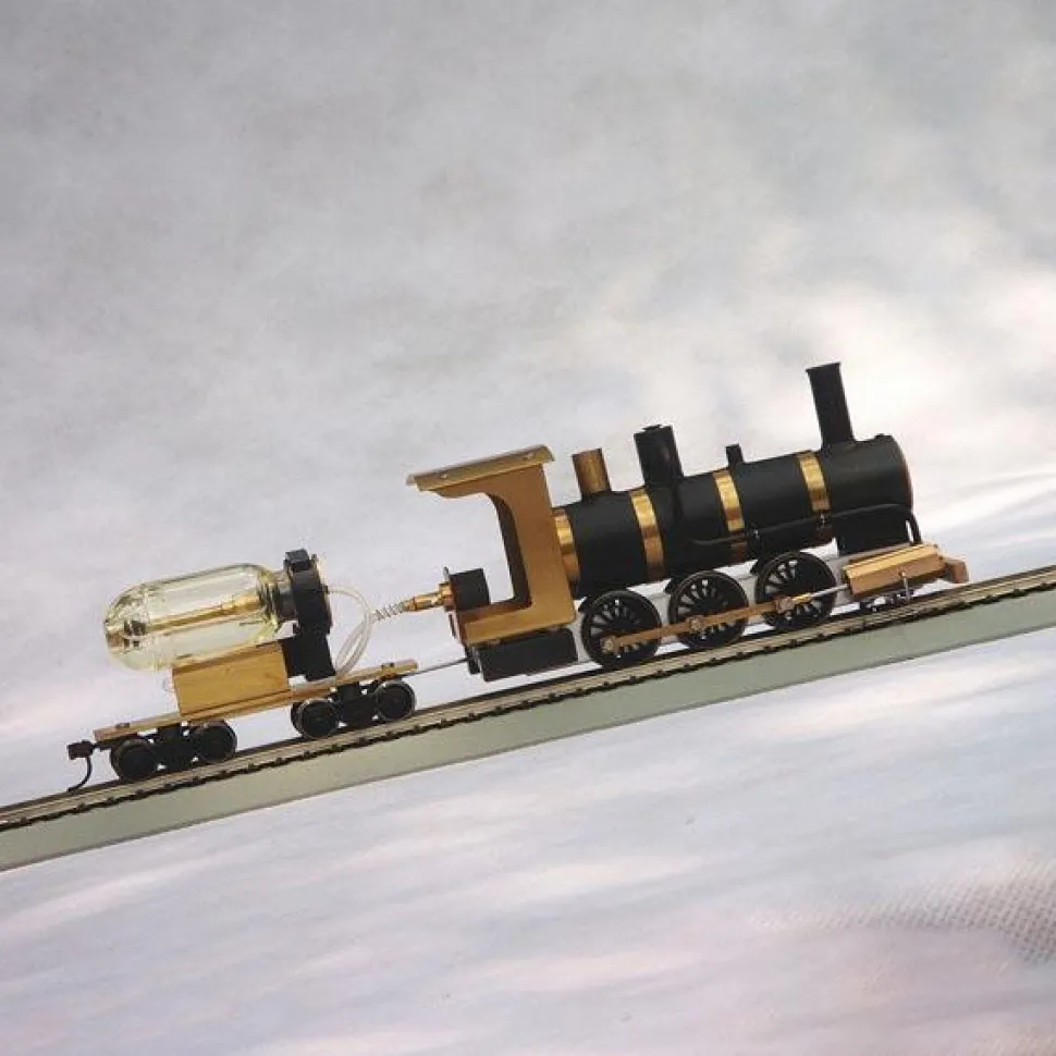 Live Steam Locomotive Model Train Engine 1:87 Ho Scale with Steam Engine Boiler Fuel Tank Track