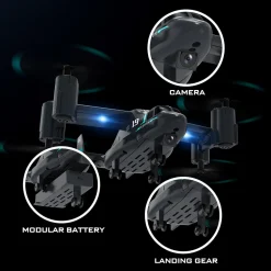LMRC V-22 2.4G 6CH Land/Air Dual-Mode Scale RC Helicopter Model with Optical Flow Positioning