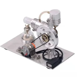 L-shape Stirling Engine Model with USB Connector and Night Light