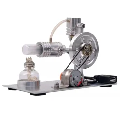 L-shape Stirling Engine Model with USB Connector and Night Light