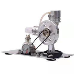 L-shape Stirling Engine Model with USB Connector and Night Light