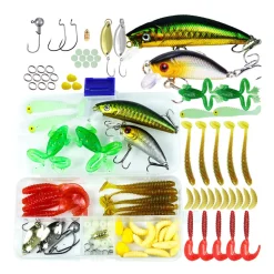 Luminous Fishing Lure Set, Soft & Hard Bionic Lures - 56PCS