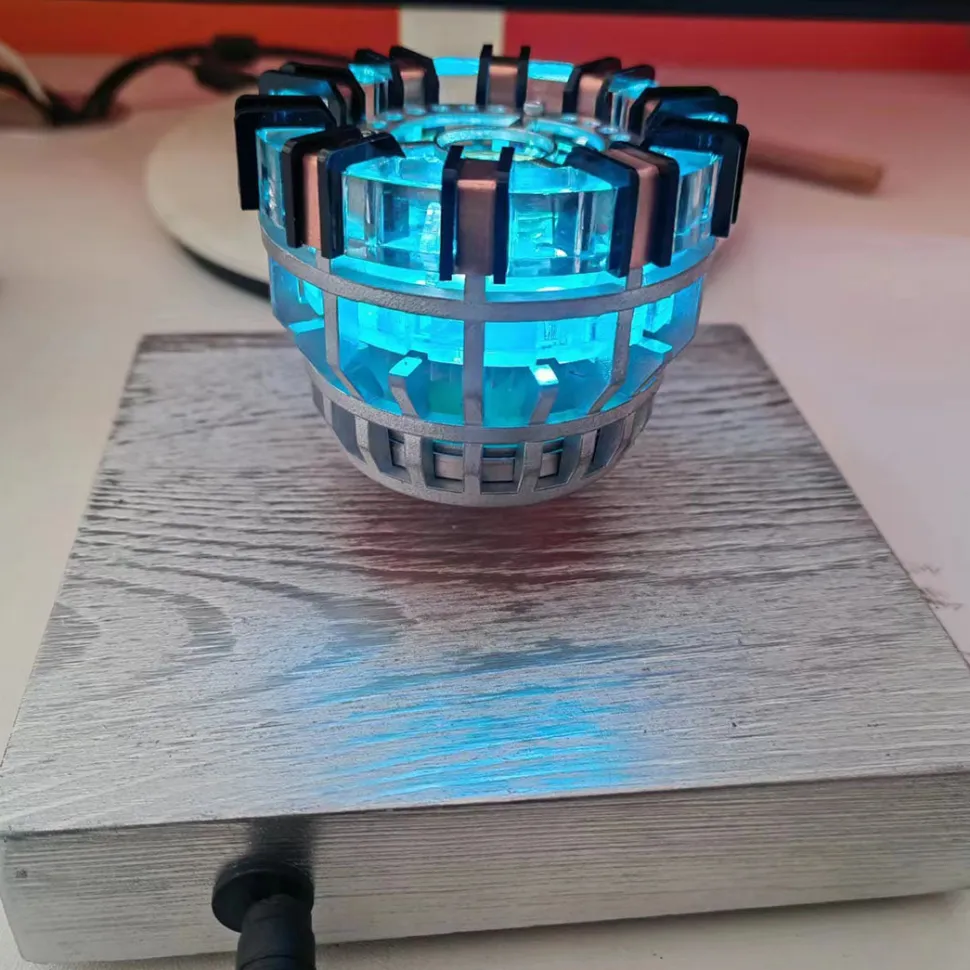 Magnetic Levitation Reactor with Light and Wooden Base Creative Sci-Tech Model