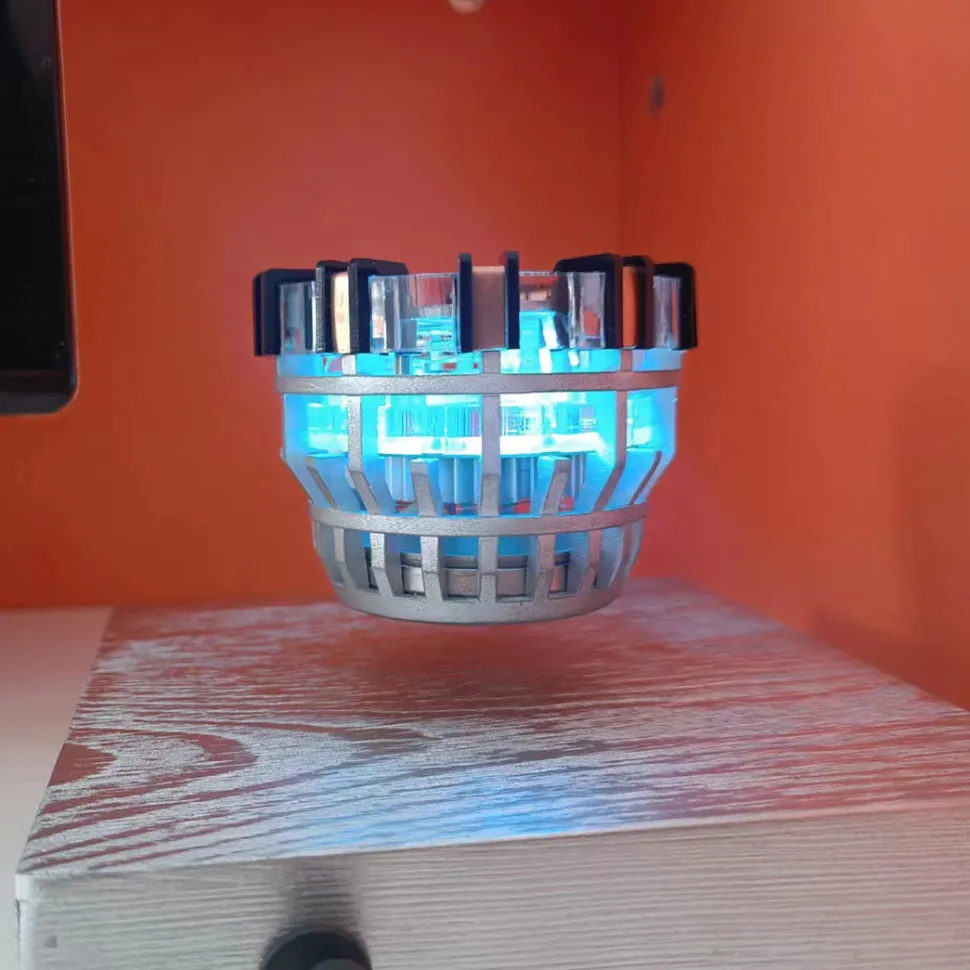Magnetic Levitation Reactor with Light and Wooden Base Creative Sci-Tech Model