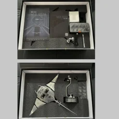 Manta Ray Mechanical Marine Biological 3D Metal Assembly Model with Lights