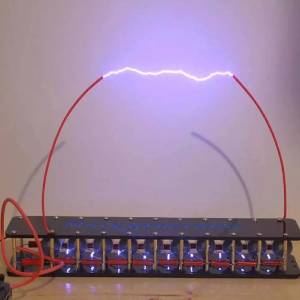 Marx Generator Kit 10 Stage High Voltage DIY Lightning Experiment Educational Model - Enginediy