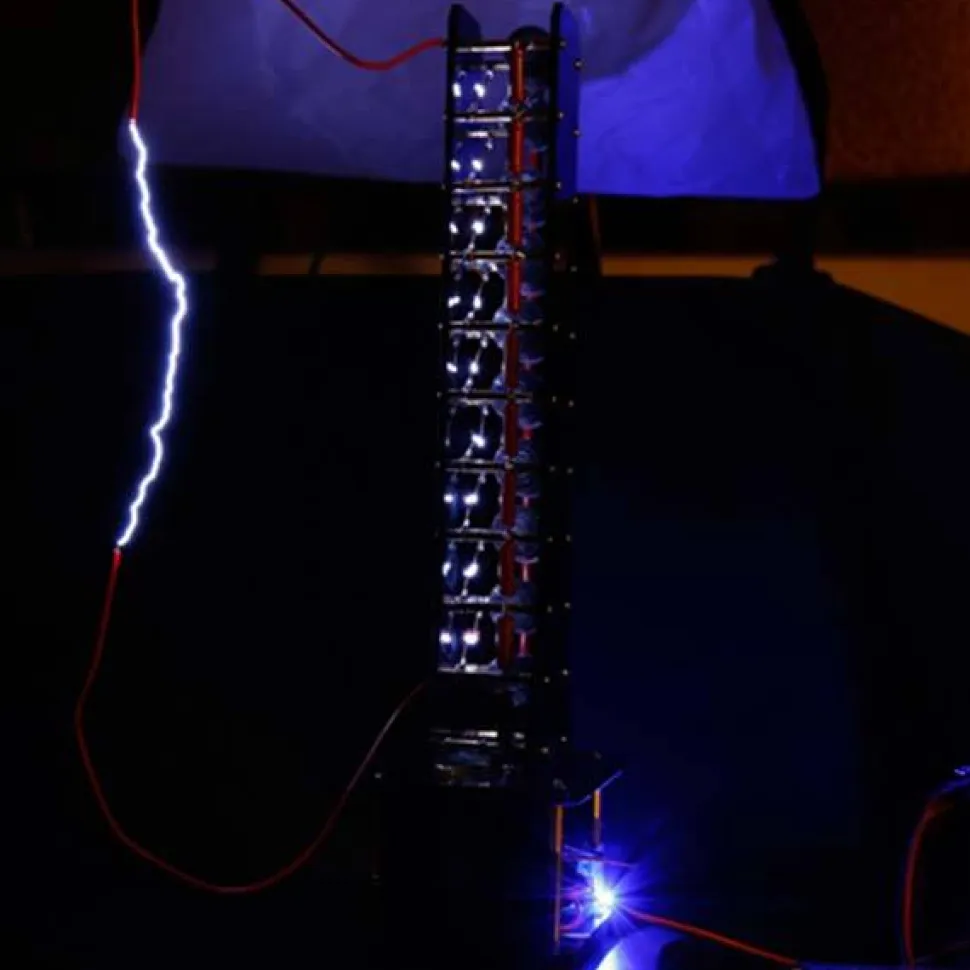 Marx Generator Kit 10 Stage High Voltage DIY Lightning Experiment Educational Model - Enginediy