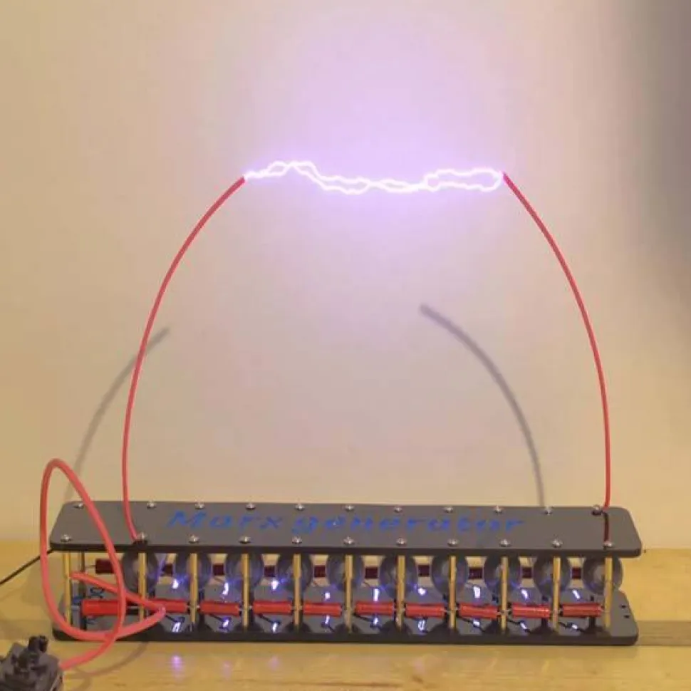Marx Generator Kit 10 Stage High Voltage DIY Lightning Experiment Educational Model - Enginediy