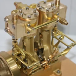 M30B 3.7CC Mini Retro Vertical Double-cylinder Reciprocating Double-acting Steam Engine Model Toys
