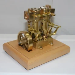 M30B 3.7CC Mini Retro Vertical Double-cylinder Reciprocating Double-acting Steam Engine Model Toys