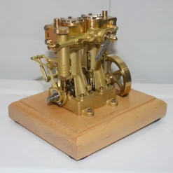 M30B 3.7CC Mini Retro Vertical Double-cylinder Reciprocating Double-acting Steam Engine Model Toys