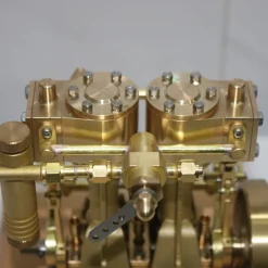 M30B 3.7CC Mini Retro Vertical Double-cylinder Reciprocating Double-acting Steam Engine Model Toys