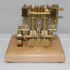 M30B 3.7CC Mini Retro Vertical Double-cylinder Reciprocating Double-acting Steam Engine Model Toys