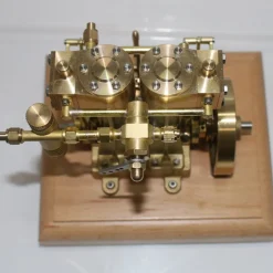 M30B 3.7CC Mini Retro Vertical Double-cylinder Reciprocating Double-acting Steam Engine Model Toys
