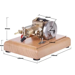 M16B 1.6cc Mini 4 Stroke Gasoline Engine Model Horizontal Air-cooled Single-cylinder Internal Combustion Engine with Wooden Base