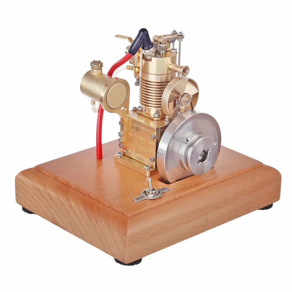 M16B 1.6cc Mini 4 Stroke Gasoline Engine Model Horizontal Air-cooled Single-cylinder Internal Combustion Engine with Wooden Base
