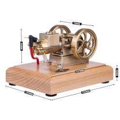 M17B 1.6cc Mini 4 Stroke Micro Horizontal Water-cooled Gasoline Engine Internal Combustion Engine Model - Speed Adjustable