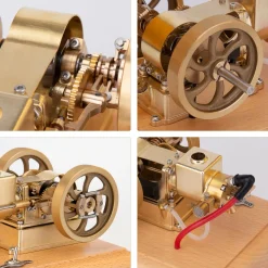 M17 1.6cc Mini Micro Hit and Miss Engine Evaporated Water-cooled 4 Stroke Horizontal Gasoline Engine Internal Combustion Engine Model