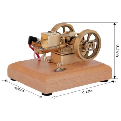 M17 1.6cc Mini Micro Hit and Miss Engine Evaporated Water-cooled 4 Stroke Horizontal Gasoline Engine Internal Combustion Engine Model