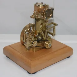 M31 1.85CC Mini Retro Vertical Single-cylinder Reciprocating Double-acting Steam Engine Model Toys with Speed Reducer