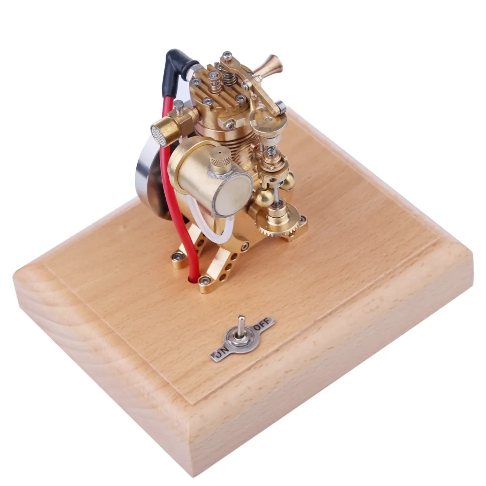 M19 1.6cc Mini SAM Hit and Miss 4 Stroke Vertical Gas Engine Internal Combustion Engine Model with Flying Ball Speed Limiter