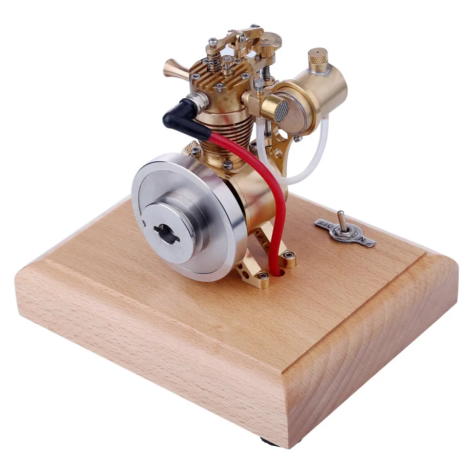 M19 1.6cc Mini SAM Hit and Miss 4 Stroke Vertical Gas Engine Internal Combustion Engine Model with Flying Ball Speed Limiter