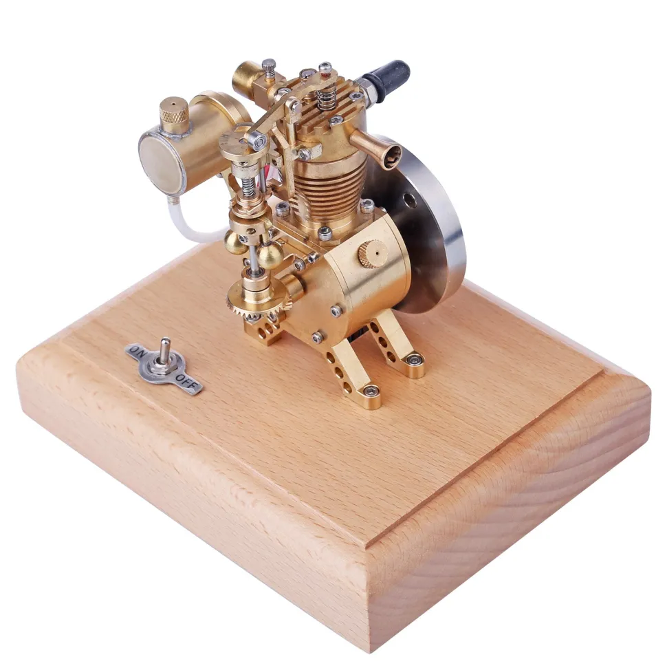 M19 1.6cc Mini SAM Hit and Miss 4 Stroke Vertical Gas Engine Internal Combustion Engine Model with Flying Ball Speed Limiter