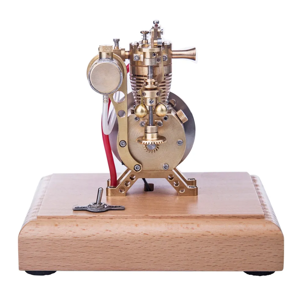 M19 1.6cc Mini SAM Hit and Miss 4 Stroke Vertical Gas Engine Internal Combustion Engine Model with Flying Ball Speed Limiter