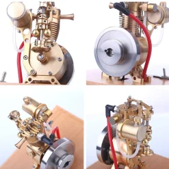 M19 1.6cc Mini SAM Hit and Miss 4 Stroke Vertical Gas Engine Internal Combustion Engine Model with Flying Ball Speed Limiter