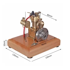 M16 1.6cc Mini 4 Stroke Gasoline Engine Model Vertical Air-cooled Single-cylinder Engine with Wooden Base