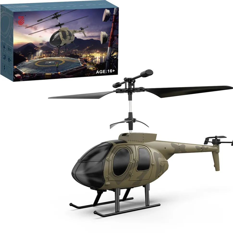 MD500 2.4G RC Airplane 4CH 6-axis Gyroscope Simulation Helicopter Model Toy (RTF Version/Green)