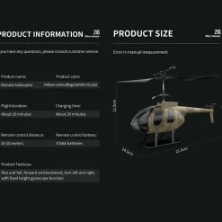 MD500 2.4G RC Airplane 4CH 6-axis Gyroscope Simulation Helicopter Model Toy (RTF Version/Green)