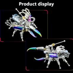 Mechanical Beetle 3D Metal DIY Insect Metal Assembly Model Colorful Parts Toy 200PCS