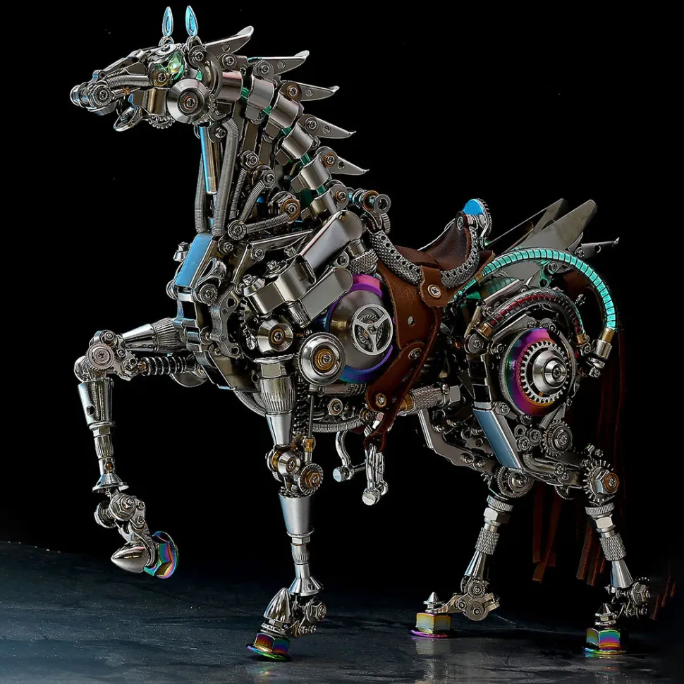 Mechanical Bionic Horse 3D Metal Model Kits DIY 1500+PCS