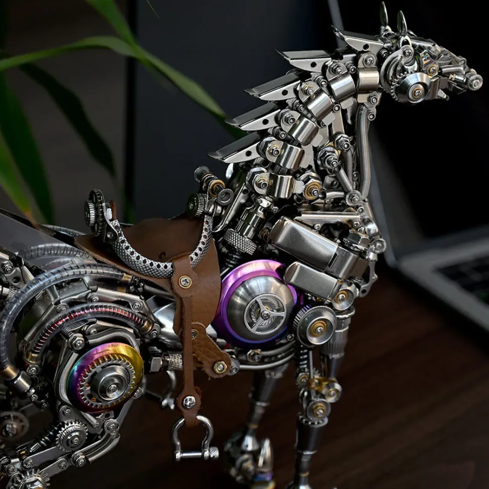 Mechanical Bionic Horse 3D Metal Model Kits DIY 1500+PCS