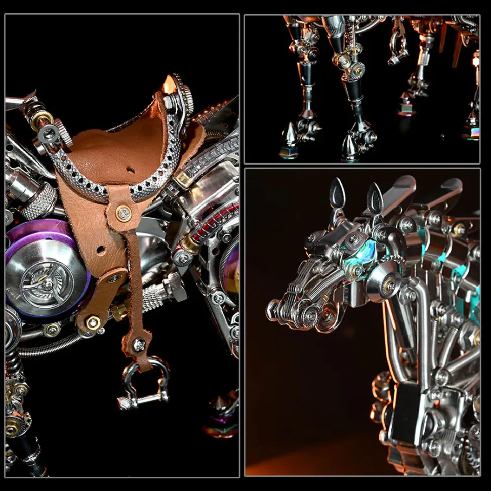 Mechanical Bionic Horse 3D Metal Model Kits DIY 1500+PCS