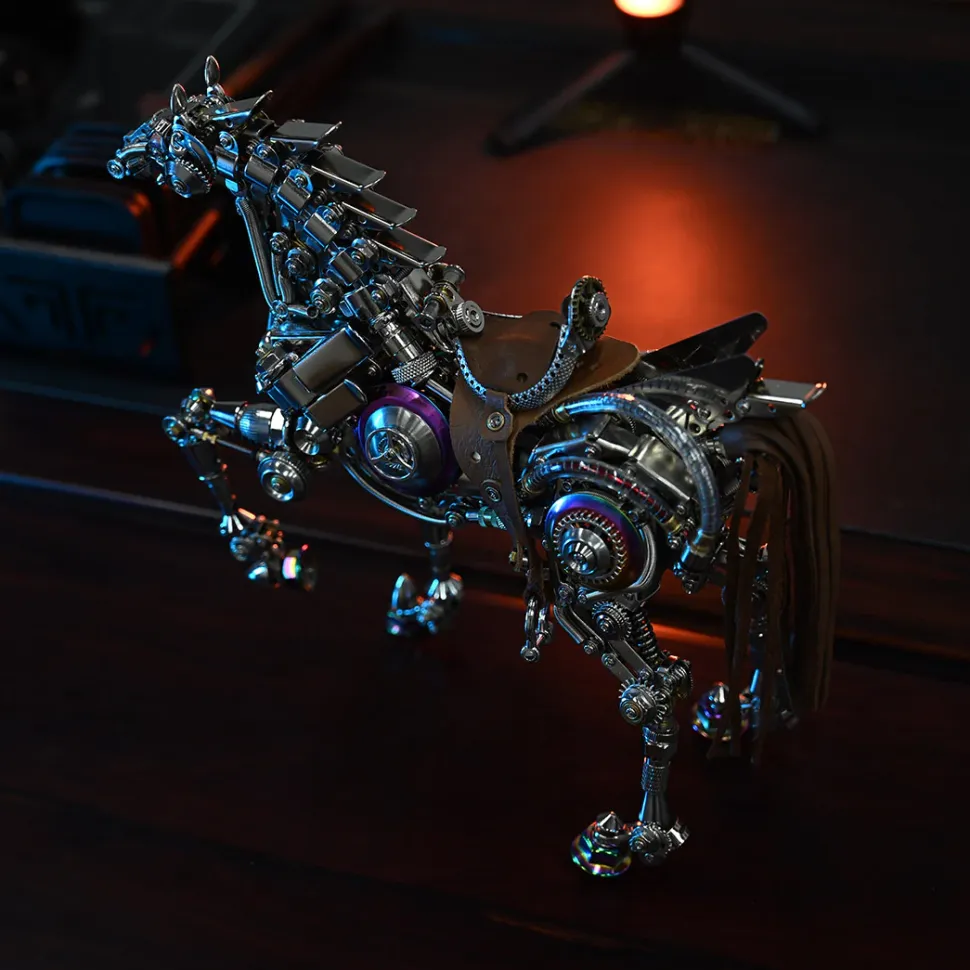 Mechanical Bionic Horse 3D Metal Model Kits DIY 1500+PCS
